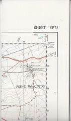 Ordnance Survey 1:25,000 First Series Map Sheet SP 75 Northampton (South)