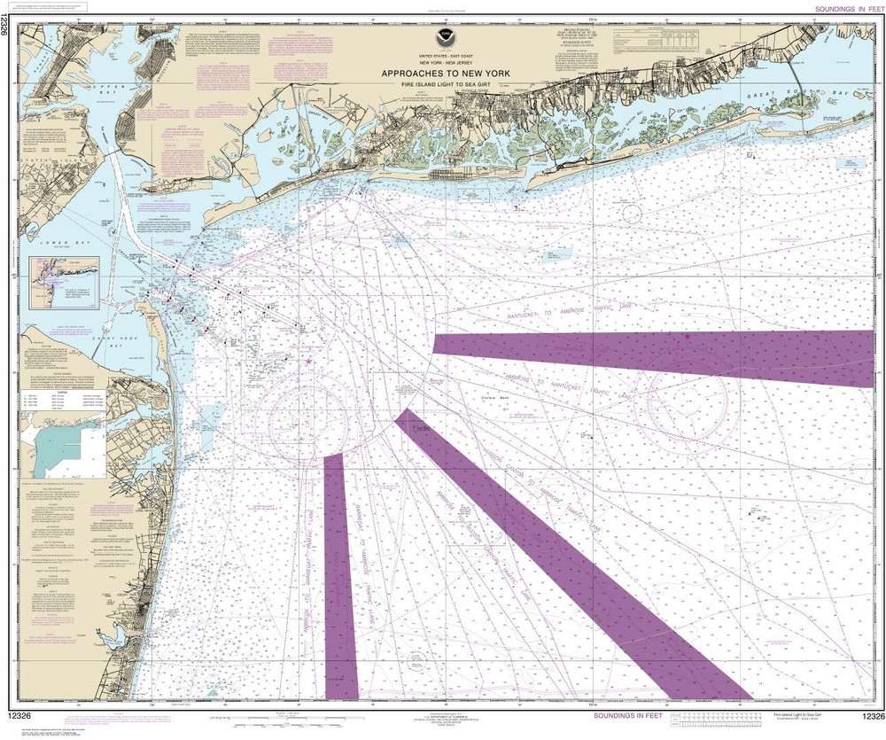 Approaches to New York Fire lsland Light to Sea Girt | NOAA 12326