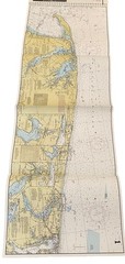 1983 Waterway Guide CHART Book Spiral Bound New York To Norfolk Fold Out Maps