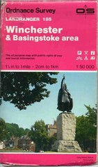 OS Map of Winchester & Basingstoke 1:50,000 Landranger series – Sheet 185