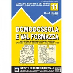 Italy Domodossola and Val Formazza 50k IGC Map 11 hiking GTA, Walser Trail