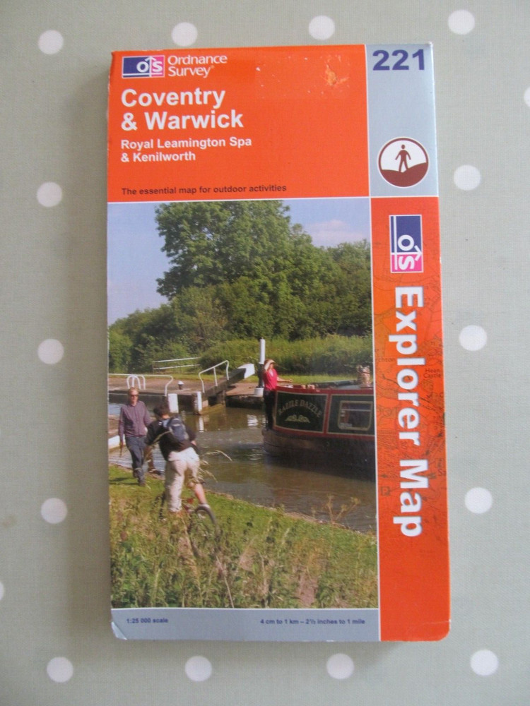 OS EXPLORER MAP 221 COVENTRY & WARWICK ORDNANCE SURVEY
