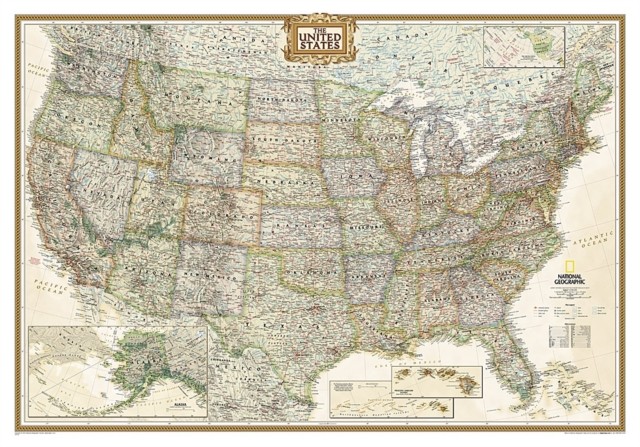 United States Executive tubed by National Geographic Maps 9780792293200