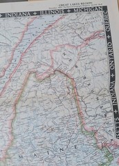 Lot of 3 National Geographic Large Folded Paper Historical Maps of the USA 1950s