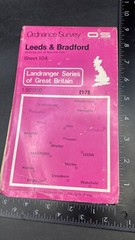 Historic Ordnance Survey Map Sheet 104 (1:50 000) 1974 1st Series Leeds Bradford