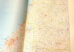 Vintage Michigan DeLorme Atlas & Gazetteer Travel Outdoor Guide 1977 Softcover