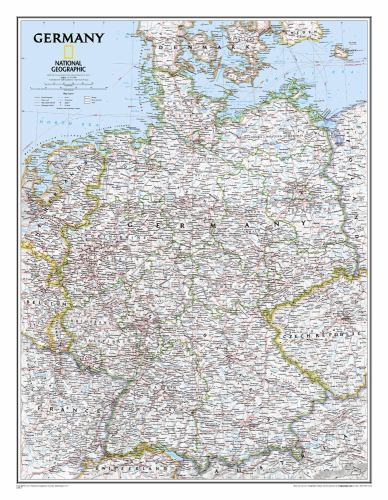National Geographic Germany Wall Map- map, 9780792250265, National Geographic Ma