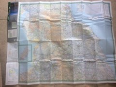 Northern England 2003 Vintage OS Ordnance Survey Map 1” to 4 mile Mancave