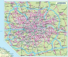 UK A B Roads Motorway London Ireland Wall Map Laminated Large Wall Map 120X83cm