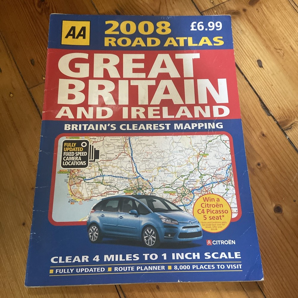 AA 2008 Road Atlas Great Britain and Ireland – Britain’s Clearest Mapping