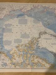 National Geographic 1983 Peoples Of The Artic Inuit Eskimo Culture Map Poster