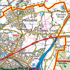 (G65) Map of Bromley BR Postcode Sectors, Poster of Bromley Postcodes