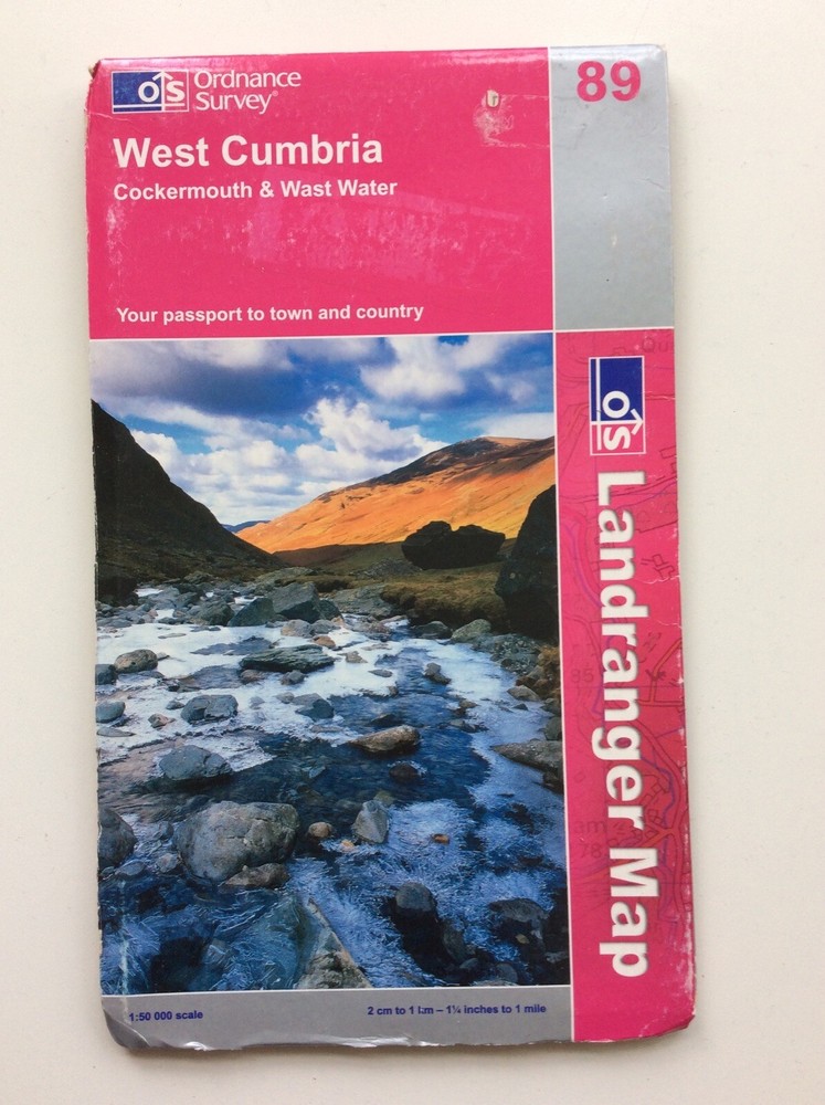 Ordnance Survey Landranger Map No 89 West Cumbria Cockermouth & Wast Water