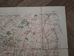 Vintage Sefton Praed Cloth Backed Folding Map Of Northampton Bedford
