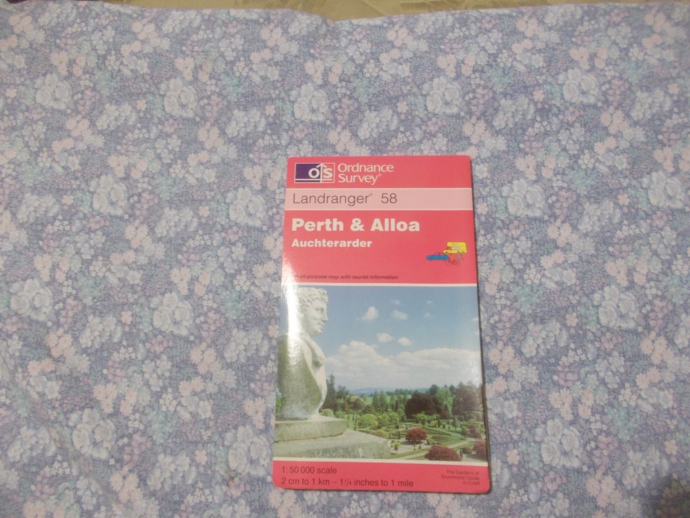 OS Ordnance Survey Landranger Scotland sheet 58 Perth & Alloa Auchterarder 1998