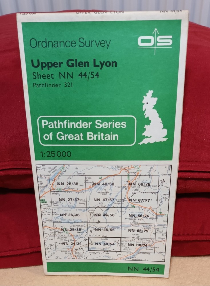 Ordnance Survey Pathfinder Map Sheet 321: NN 44/54 Upper Glen Lyon
