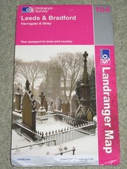 OS Ordnance Survey Landranger Map Sheet 104 Leeds & Bradford – 2006 edition
