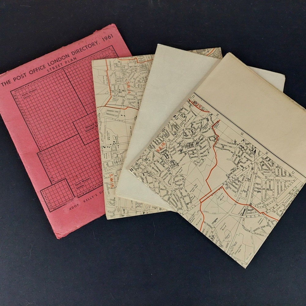 Post Office London Directory Street Plan 1961 Kelly’s Directories Maps + Folder