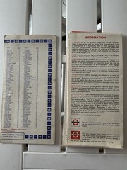 London Buses Fold Out Vintage Map & List Of Routes + Underground Diagram Of Line