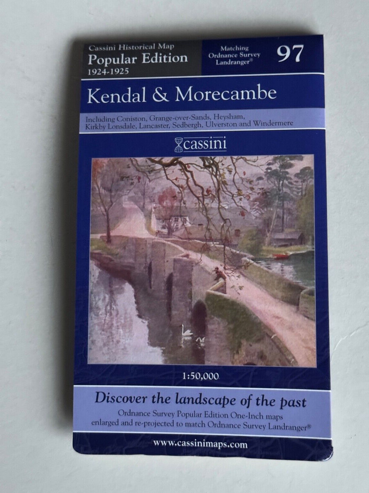Cassini Historical Map, Kendal & Morecambe 1924-25 ( Reprint ) no: 97