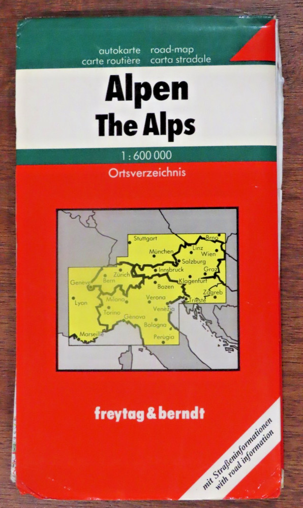 Alpen The Alps – Road Map – Freytag & Berndt