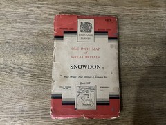 ORDNANCE SURVEY MAP 107 of Snowden Area, Seventh Series 1953 Vintage