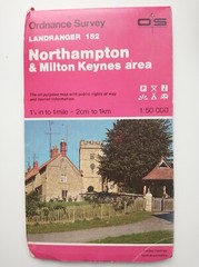 OS 1:50,000 Landranger Sheet 152 Northampton & Milton Keynes area, 1987