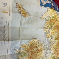 SOLWAY FIRTH 1966 Paper Ordnance Survey Quarter Inch Map Sheet 8 Isle of Man