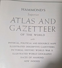 Hammond’s Superior Atlas and Gazetteer of the World 1945 Edition Vintage