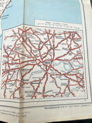 Geographia Clearway Mileage Map Of London And South-East England Sheet 1