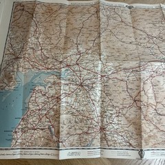 NEWCASTLE CARLISLE Bartholomew Quarter Inch Map No 9 Automobile Association