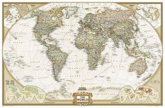 NATIONAL GEOGRAPHIC: WORLD EXECUTIVE ENLARGED WALL MAP (73 **BRAND NEW**
