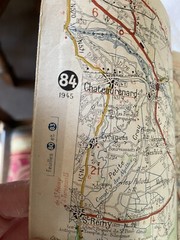 1945 MICHELIN MAP OF AREA OF FRANCE SEE PHOTOS.