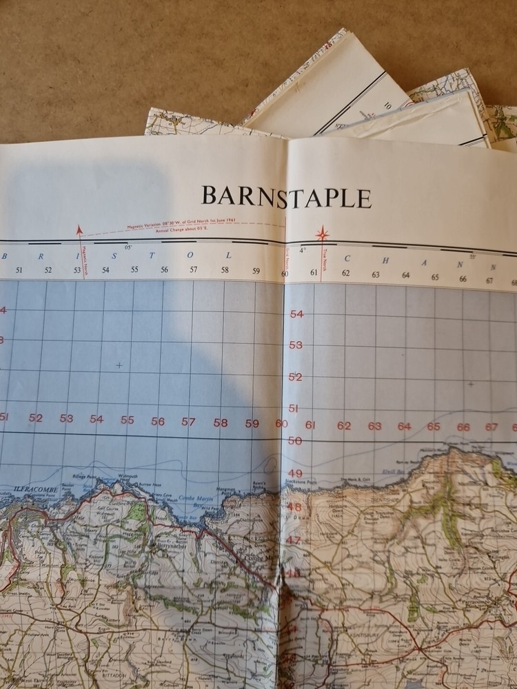 Ordnance Survey Map Of Great Britian – BARNSTABLE – 1961 – 1/63360