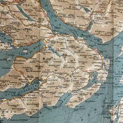 OBAN FORT WILLIAM Bartholomew Quarter Inch Map No 4 Automobile Association 1933