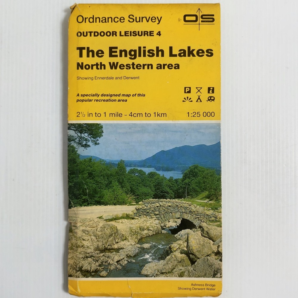 Ordnance Survey Map English Lakes North Western Outdoor Leisure 4 1:25000 Folded