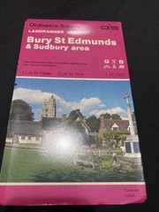 MAP – Ordnance Survey 2cm-1km ’87 Landranger#155 Bury St Edmonds Sudbury (8675