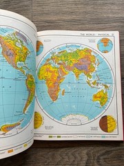 Vintage Collins Graphic Atlas Collins Clear-Type Press Hardcover World Maps 1972