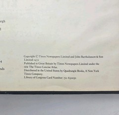 1972 New York Times Atlas of the World – Vintage Oversized Hardcover Maps