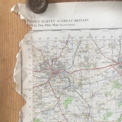 vintage 1960 ordnance survey map Of Dorchester Rolled Sheet 178