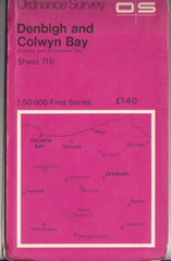 Ordnance Survey Landranger Map 1:50,000 Sheet 116 Denbigh and Colwyn Bay