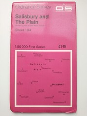 OS 1:50,000 Landranger Sheet 184 Salisbury and The Plain, 1974