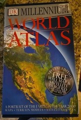DK World Atlas Millennium Edition Large Book 18 X 11.75 X 1.5 Preowned Hardcover