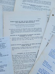 Vintage Nevada Geological Survey & Bureau of Mines Maps Reports Lists Lot