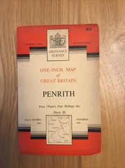 1955 Ordnance Survey One Inch Seventh Series Map Penrith (incl Appleby )