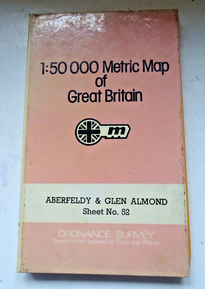 Ordnance Survey 1:50000 Metric Map of GB – Cased Edn – Dunn & Wilson – Ex Lib