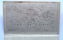 Vintage Map-Carte Touristique de la Cote de Cornouaille-Collection Rivages 25-VG