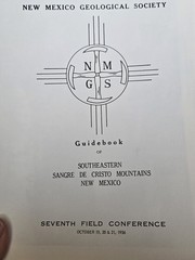 New Mexico Geological Society Seventh Field Conference Oct 19, 20, & 21, 1956