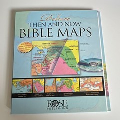 Rose Publishing Deluxe Then and Now Bible Maps Atlas Book w/ CD-ROM Included