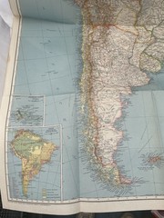 Vintage National Geographic Map South America December 1937